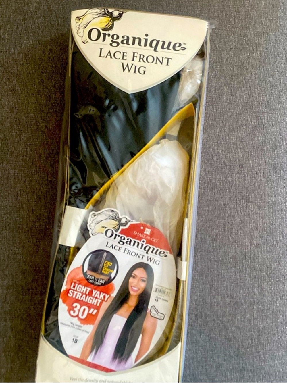 Organique Lace Front Wig - Light Yaky Straight 30" - Black (1B)